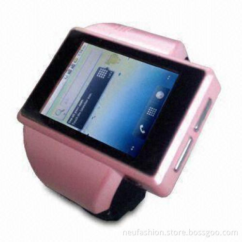 Smart Watch Mobile with GPS, G-sensor, Google's Android 2.2, 4GB ROM, 2GB RAM, Up to 32GB Capacity